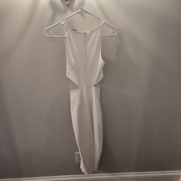Abercrombie & Fitch White Midi Dress With Cutouts And Slit Size XSP - Picture 7 of 10